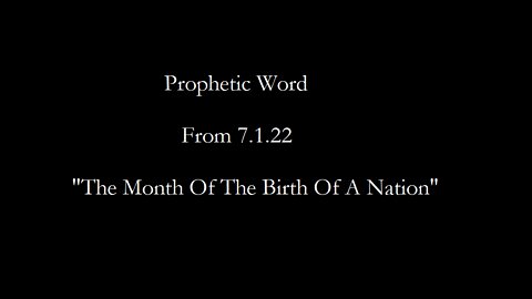 The Month Of The Birth Of A Nation