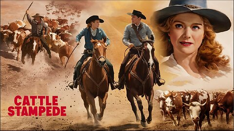 CATTLE STAMPEDE (1943)Buster Crabbe, Al St. John & Frances Gladwin | Western|Colorized| Classic Film