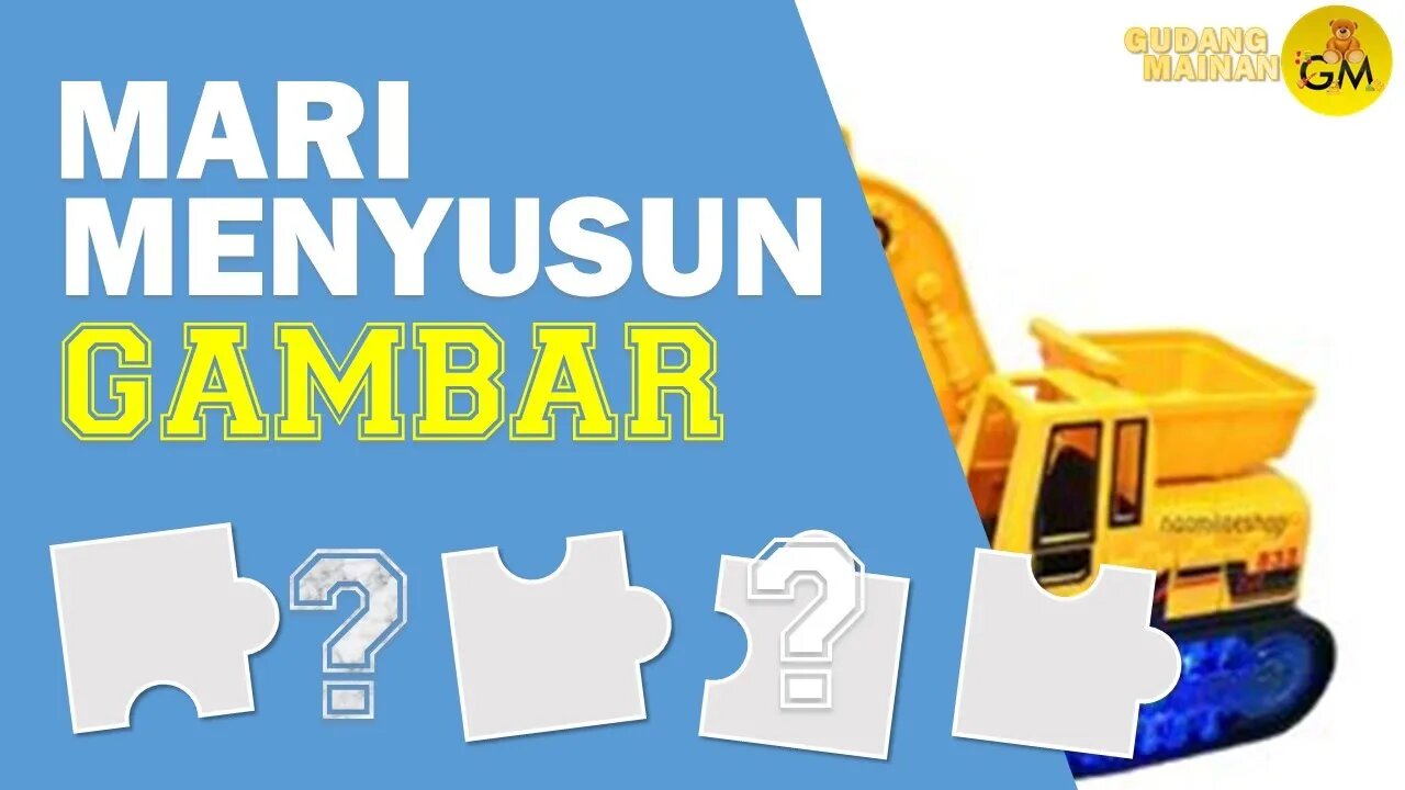 Tanpa disadari Kemampuan anak meningkat || mainan anak || menyusun Gambar EXCAVATOR WARNA KUNING