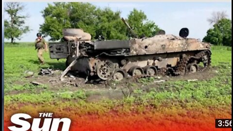 Ukrainian soldiers destroy tanks and guard roads around Donetsk