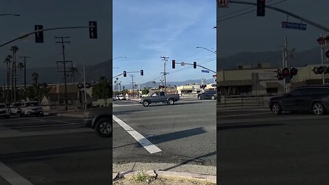 Train Crossing At An Intersection