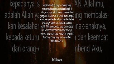 Keluaran 20:4-5 - Ayat Kitab Suci #Alkitab #Tuhan #yesus #gereja [SH]