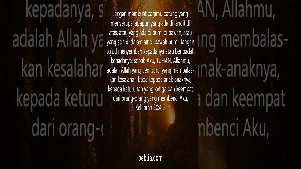 Keluaran 20:4-5 - Ayat Kitab Suci #Alkitab #Tuhan #yesus #gereja [SH]