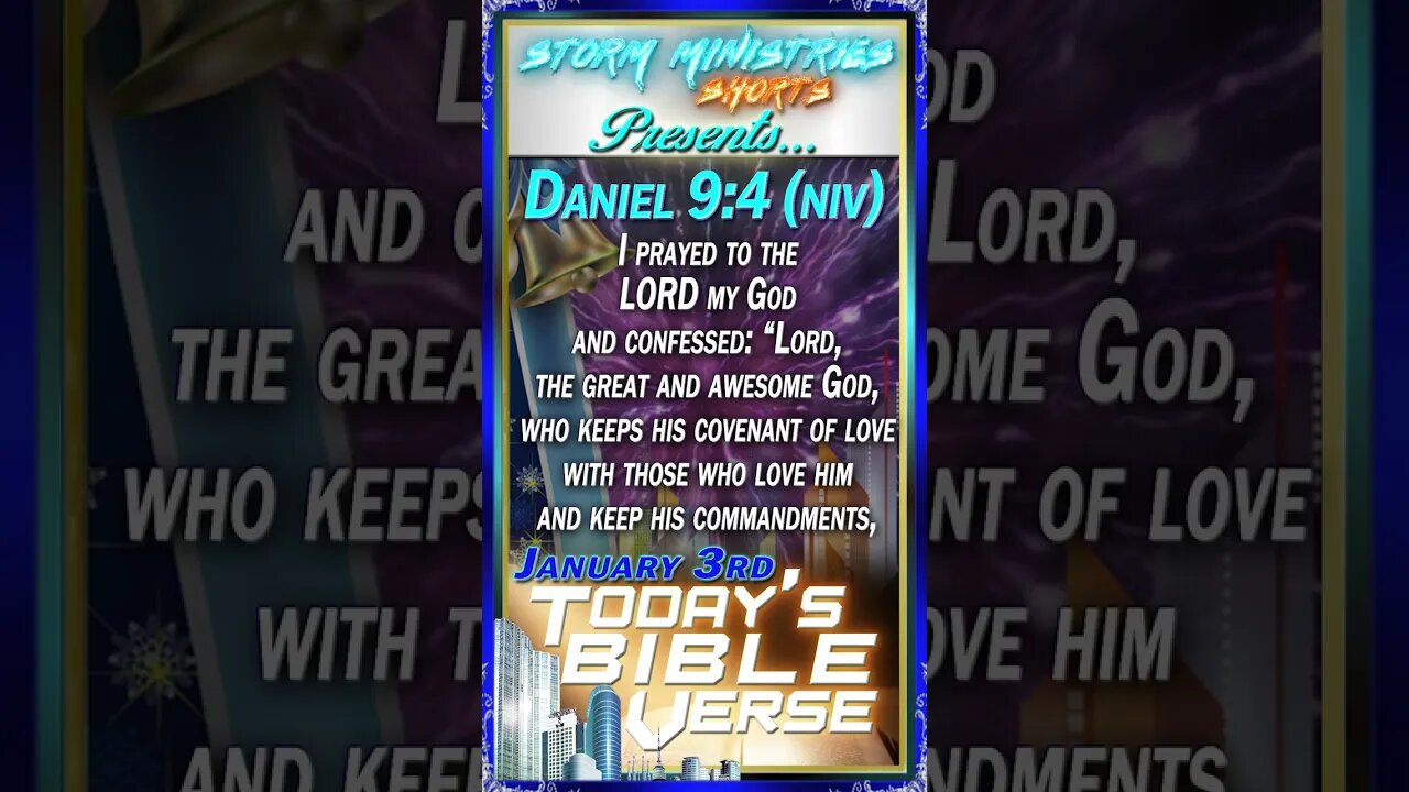 01.03.2023 | STORM MINISTRIES | Daily Bible Verse | DANIEL 9:4 (NIV) | #shorts