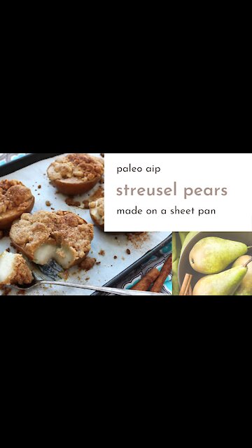Streusel Pears Dessert from the AIP Sheet Pan Recipes Cookbook
