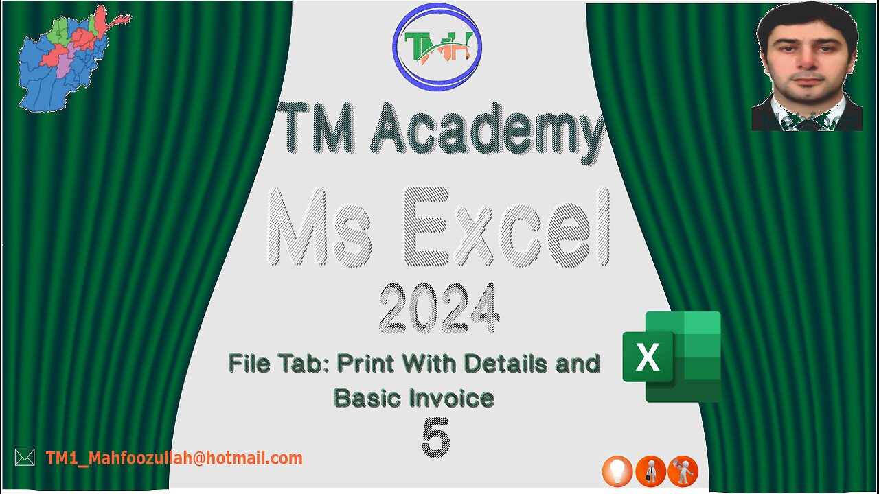 Excel 2024: Lesson 5: Filte Tab: Print and basic invoice with details