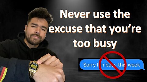 Men's Value Live #24: Never use the excuse that you're too busy