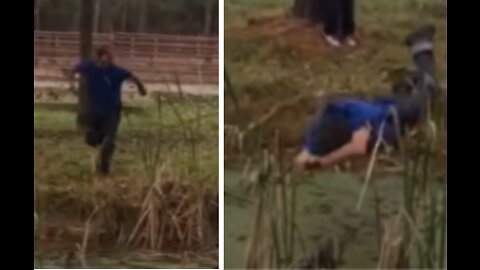 Man Dives Head First Into Mossy Creak