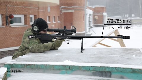 Testing Russia's most powerful sniper rifle