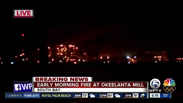 Early-morning fire investigated at Okeelanta sugar plant in South Bay