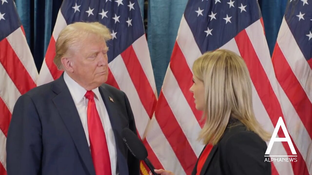 Alpha News spoke to President Trump just before he took the stage