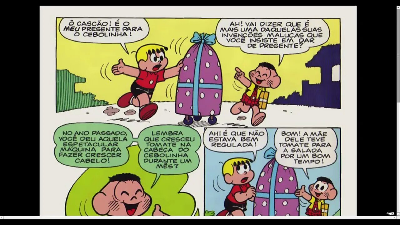 O Aniversário DO Cebolinha Pt.01 - O Presente DO Franjinha [Pause o Vídeo Caso Não Consiga Ler]
