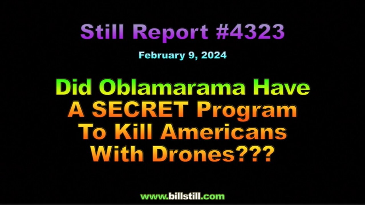 Did Oblamarama Have a Secret Program to Kill Americans With Drones???, 4323