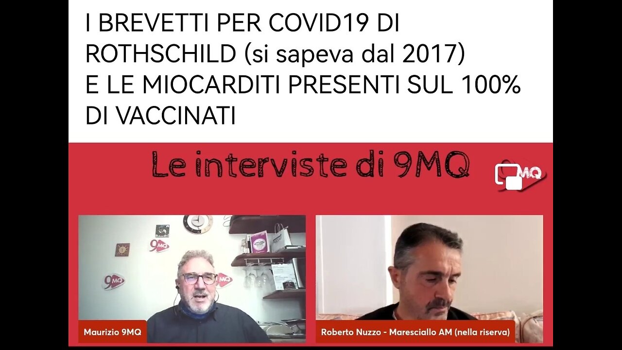 DUE BREVETTI PER "COVID19" DI ROTHSCHILD (DEL 2017) E LE MIOCARDITI NEL 100% DI VACCINATI (29 gennaio 2024)