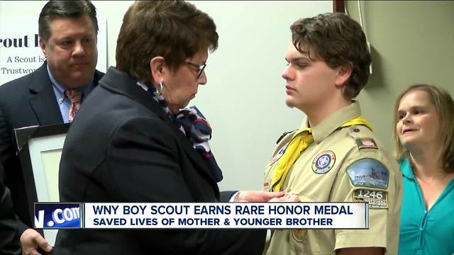 Boy Scout honored for his heroic actions