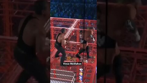 Vince McMahon Throws Triple H Off Hell In A Cell WWE Wrestling #wwe2k23 #vincemcmahon #hellinacell