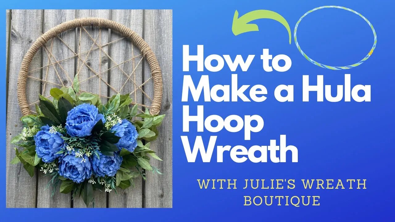 The Hula Hoop Wreath | How to Make a Wreath | Crafting for Beginners | Summer Wreath DIY