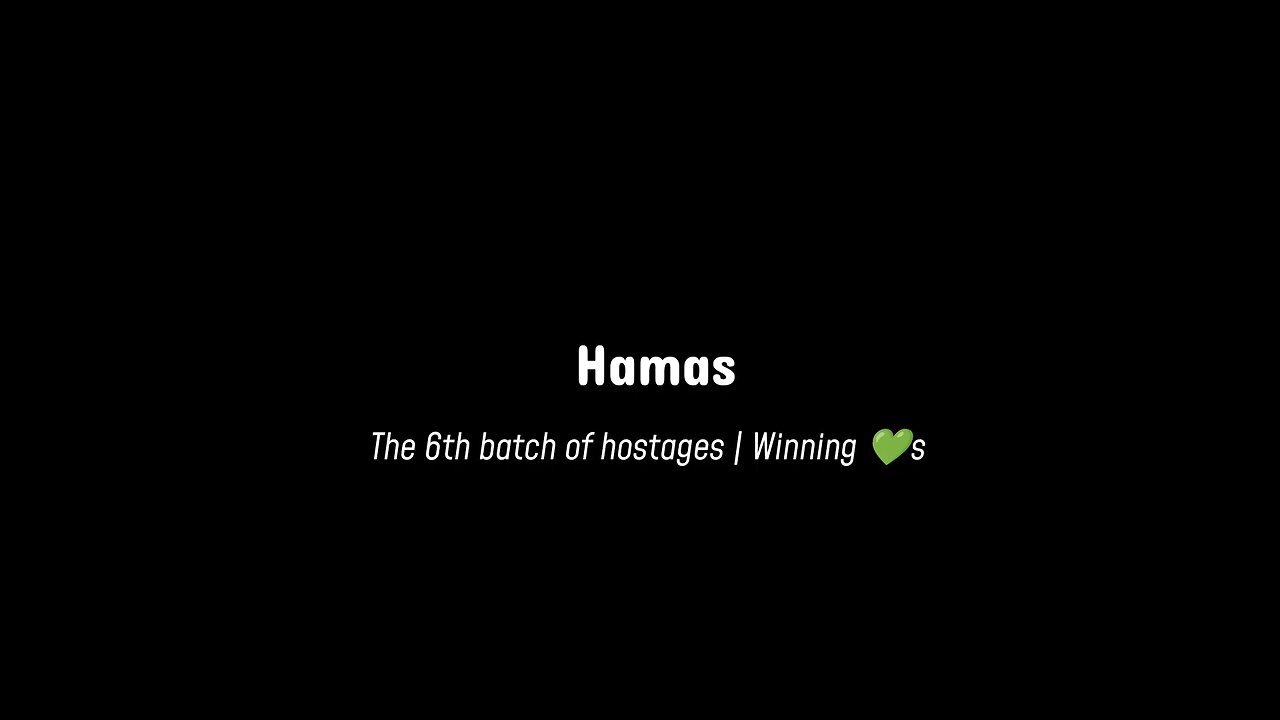 Hamas: The 6th batch of hostages | Winning 💚s