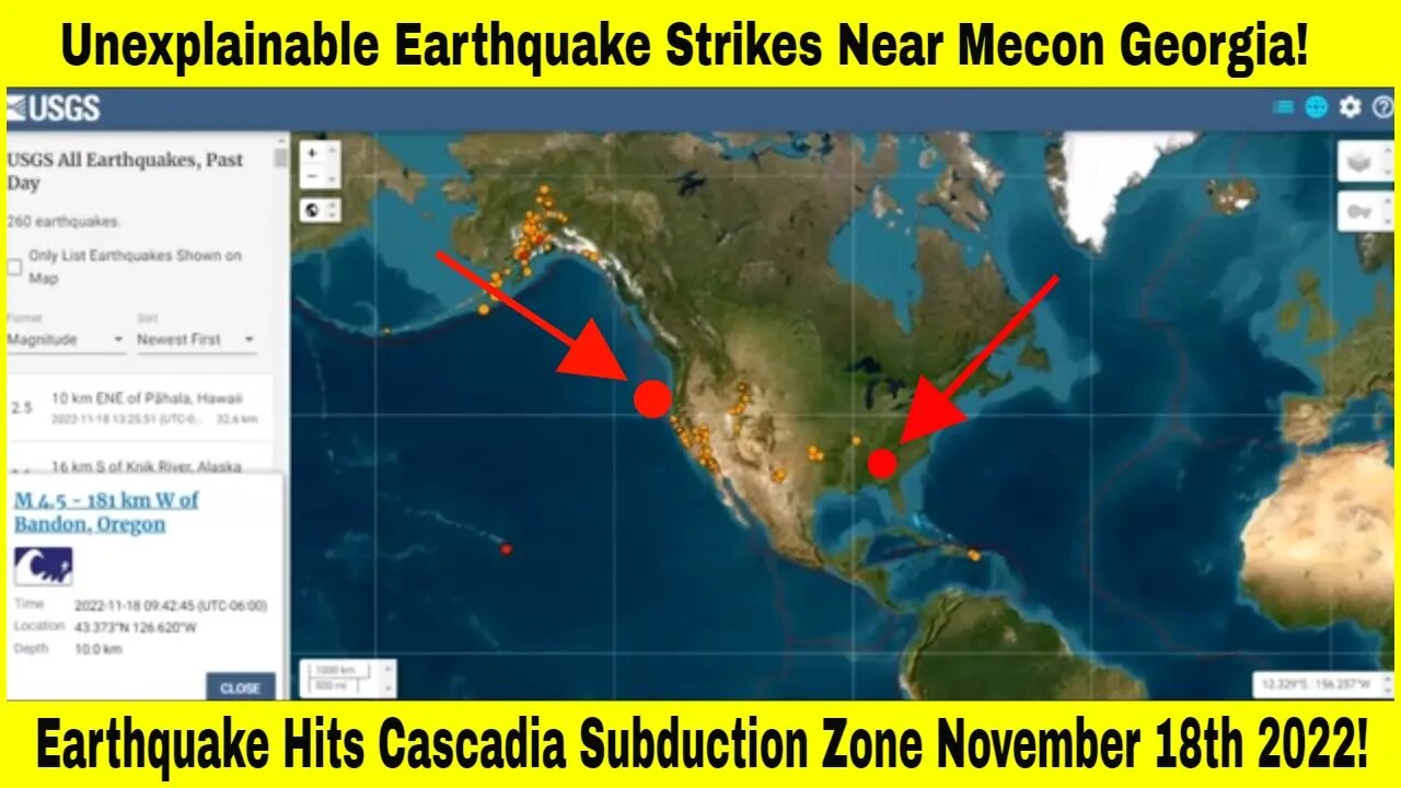 Earthquake With Tsunami Warning Cascadia Subduction Zone November 18th 2022!