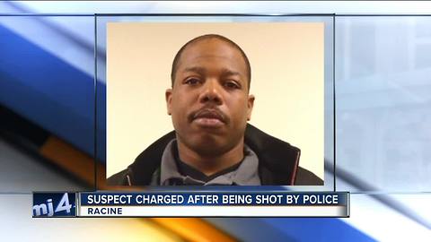 Man shot by Racine police faces 6 charges