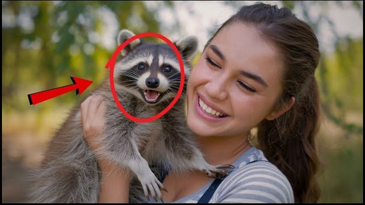 Woman adopts baby raccoon and raises him like a pet!.