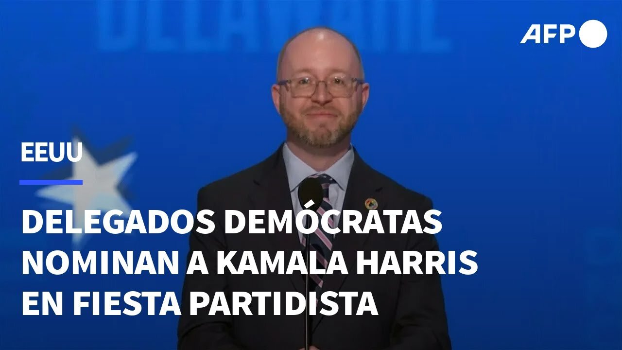 Delegados demócratas nominan a Kamala Harris en fiesta partidista | AFP