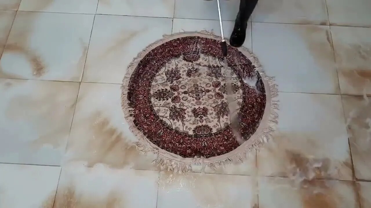 Washing the dirtiest muddy rug cleaning satisfying carpet cleaning asmr