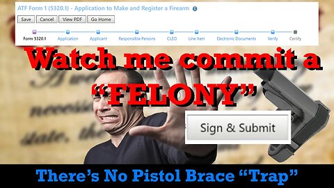 Watch Sean commit the Pistol Brace Trap (not really)