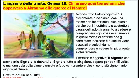 📖 Genesi 18 chi erano quei tre uomini che apparvero ad Abramo alle querce di Mamre, la trinità?