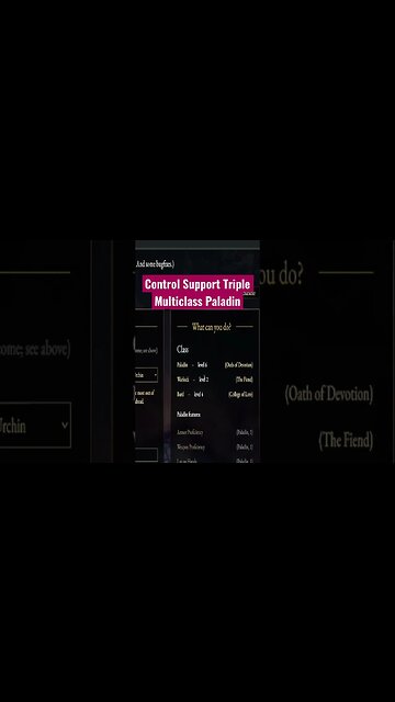 Bully Paladin Build Baldur's Gate 3 Multiclass #gaming #shorts #games #bg3 #baldursgate3 #rpg
