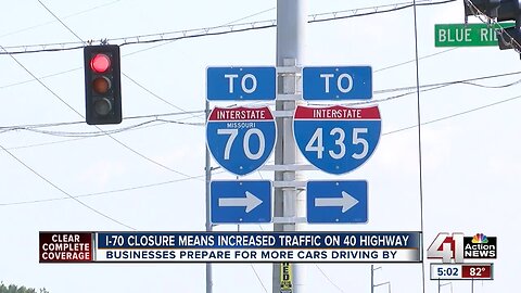 I-70 closure means increased traffic along 40 Highway