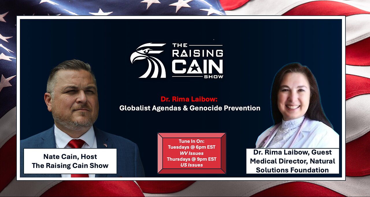 The Raising Cain Show - Dr. Rima Laibow on Globalist Agendas & Genocide Prevention