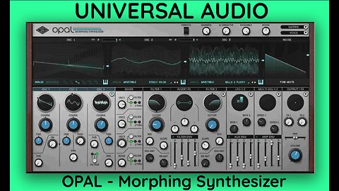 Opal Morphing Synthesizer by UAD Instruments - Universal Audio // Synthwave Demo