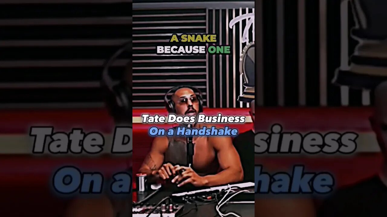š„Tate Does Business On a Handshakeš¤ #andrewtate #shorts