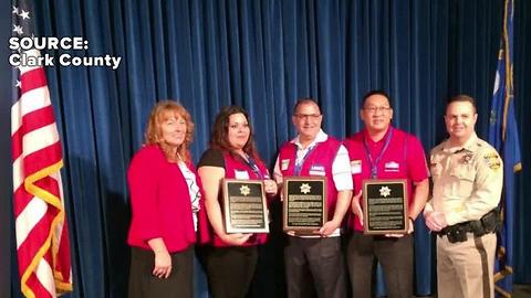 Lowe's employees honored for helping after deadly crash involving school bus in Las Vegas