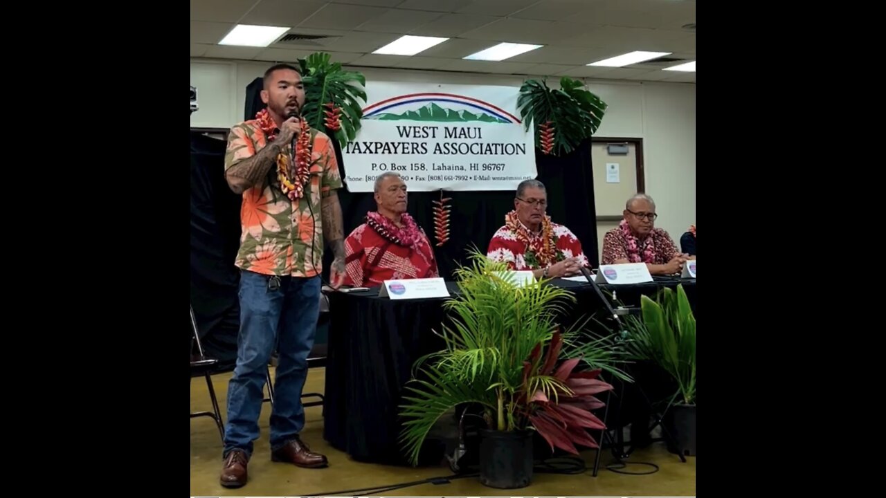 Cullan Bell Mayoral Debate Maui