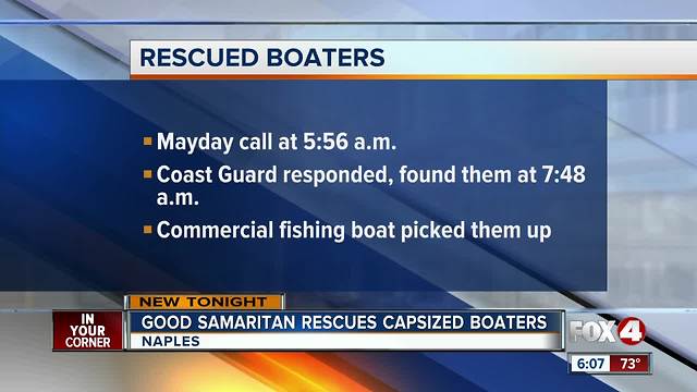 2 men rescued after boat capsizes in Gulf of Mexico