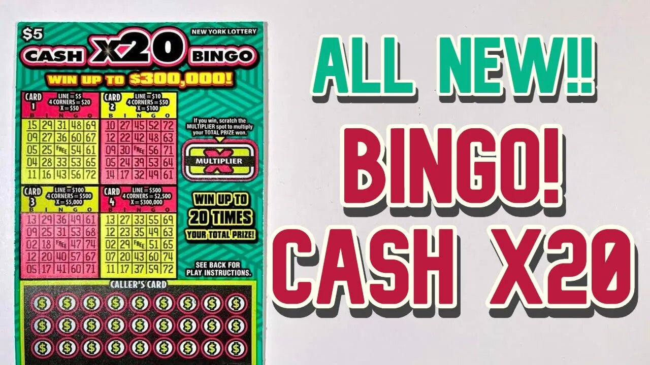 B-I-N-G-O!!! All NEW Scratch Off Tickets from the New York State Lottery : Bingo X20!!