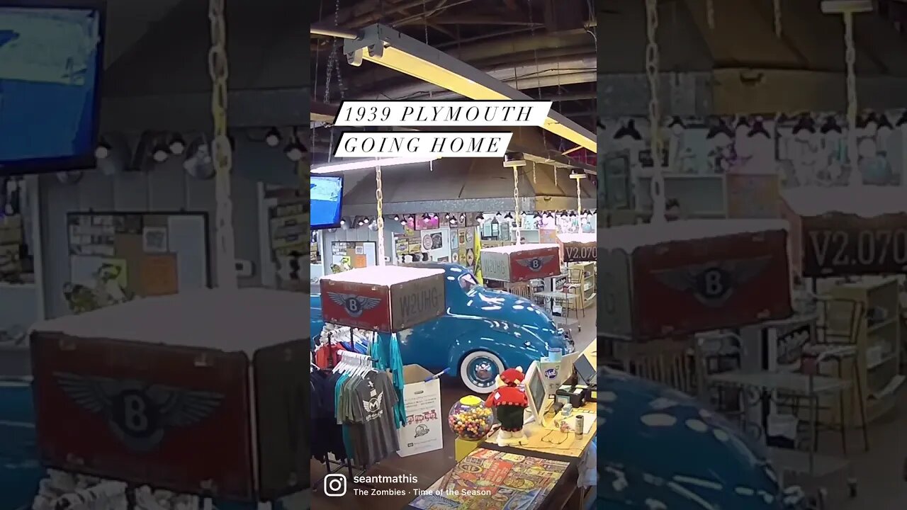 1939 Plymouth leaving the museum