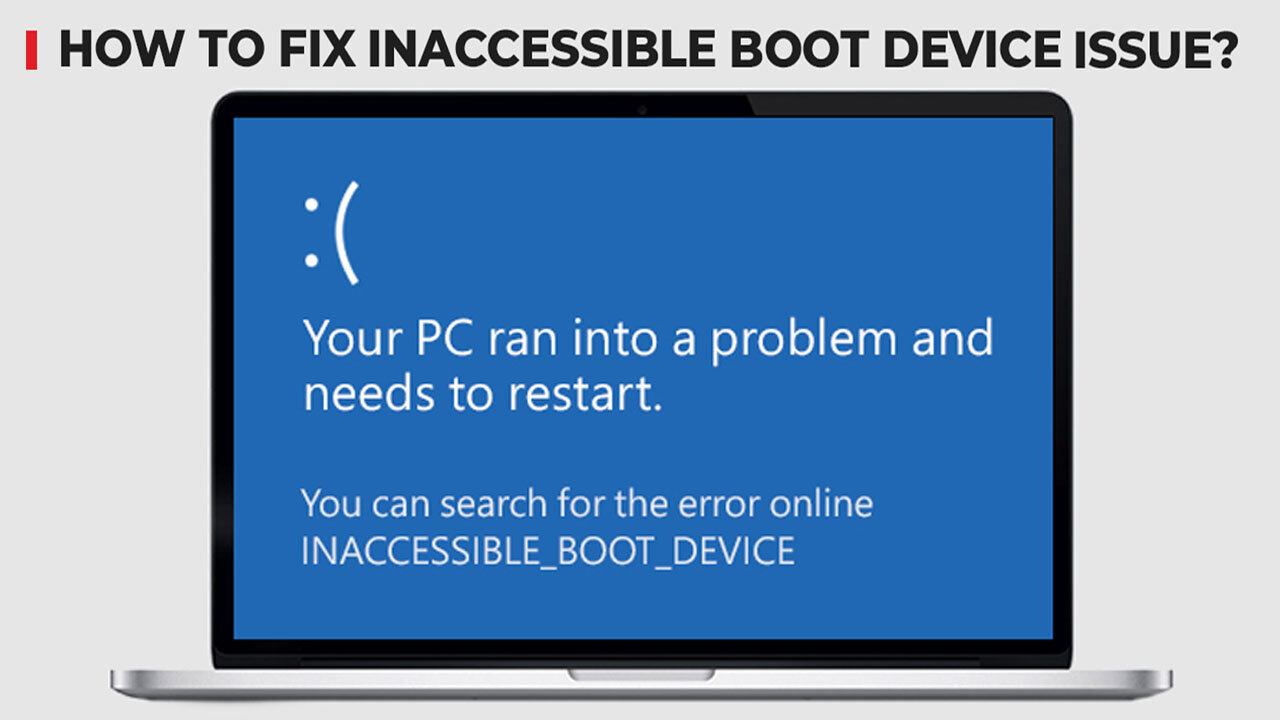 inaccessible boot divice Fix Error ⚠️ Inaccessible_Boot_Device troubleshoot