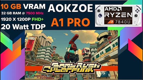 Bomb Rush CyberFunk running on AOKZOE A1 Pro "10 GB VRAM"