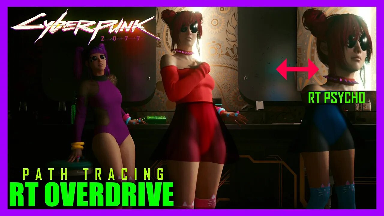 Cyberpunk 2077 RT Psycho Vs RT Overdrive With 'Us Cracks' Scene