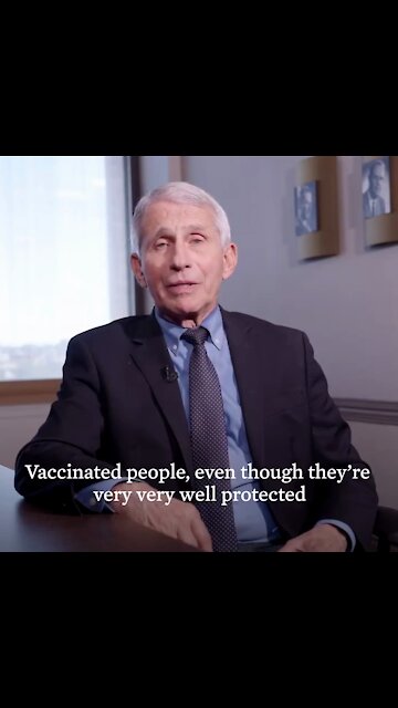 This part of Fauci's video message was removed in the newly uploaded Biden post