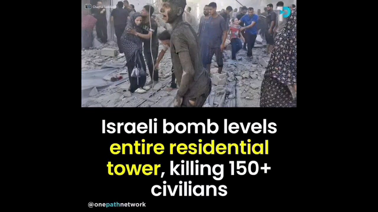 Israeli airstrike levelled 13 houses in Jabalia Camp 150 PEOPLE MARTYRED Hundreds ⏬⏬⏬Read descript