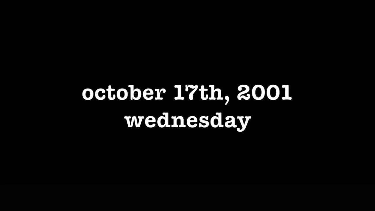 YEAR 20 [0115] OCTOBER 17TH, 2001 - WEDNESDAY [#thetuesdayjournals #itsalwaystuesdayatmyhouse]