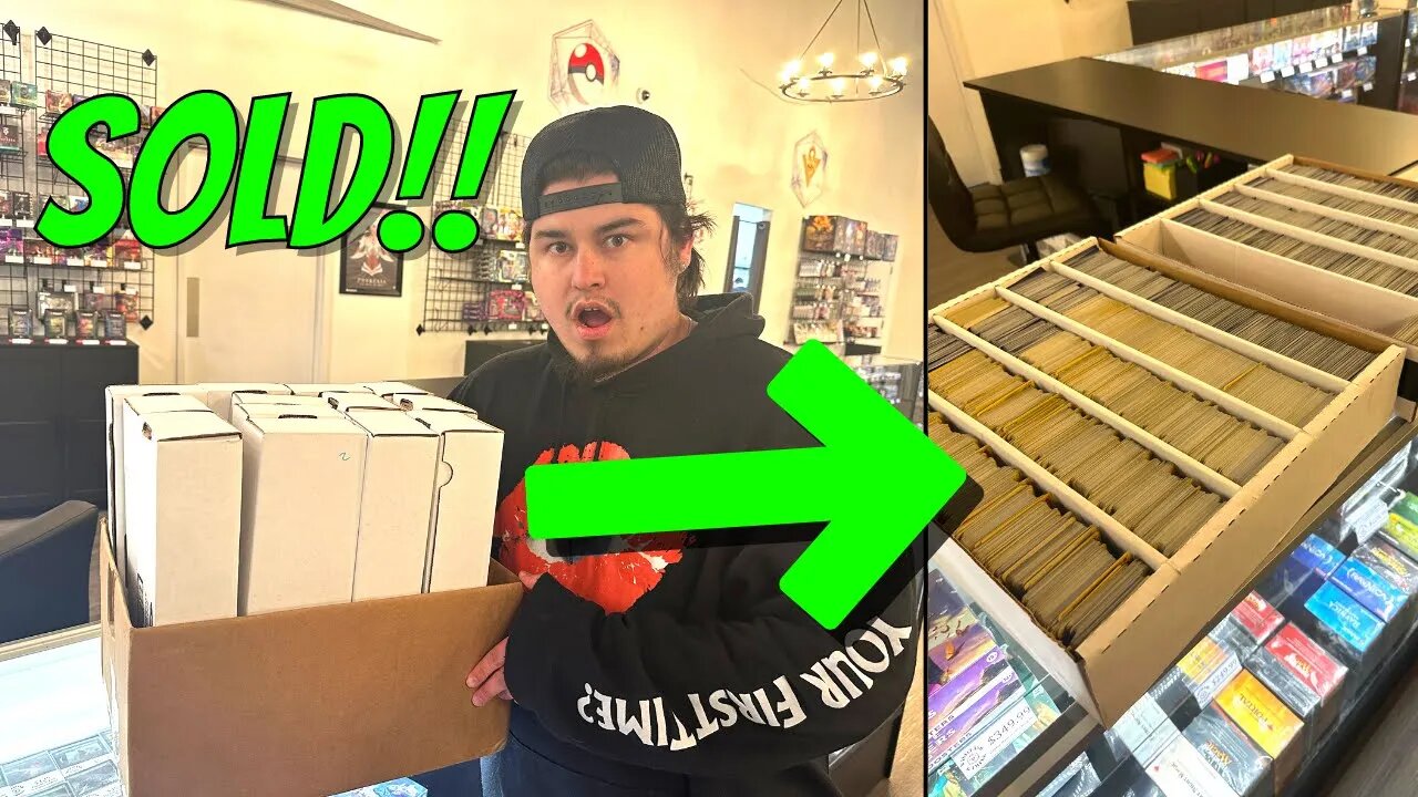 Selling 10,000 Pokemon Cards To A Local Game Shop!