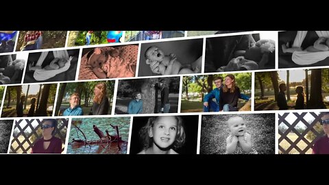 Mosaic Photo Gallery Motion Graphic Seamless Loop (00:10)