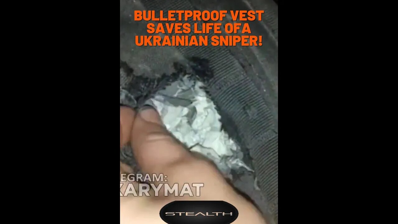 Bulletproof vest saves Ukrainian sniper