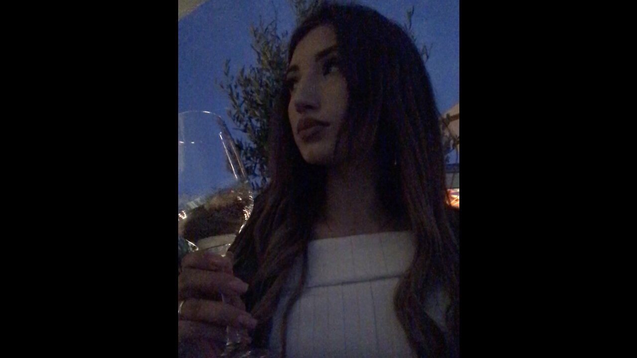 Beautiful girl drink wine