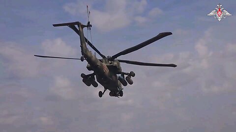 Russian Army Aviation in action against Ukrainian positions in the border area of ​​the Kursk region